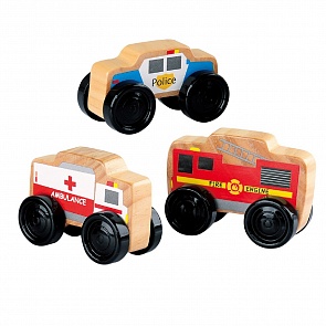 Набор машинок – Пирамидка: пожарная, скорая и полиция (Playgo, Play 40333)